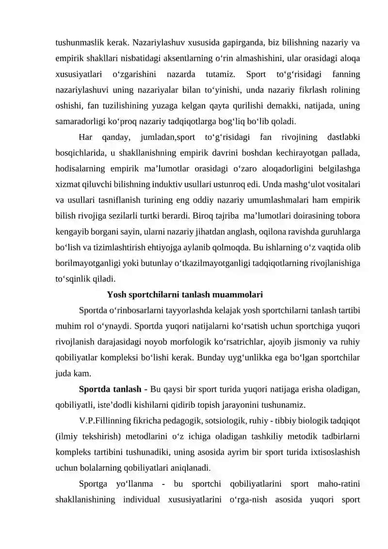 Sportni rivojlantirishning dolzarb muammolari asosiy yoʻnalishlari 4