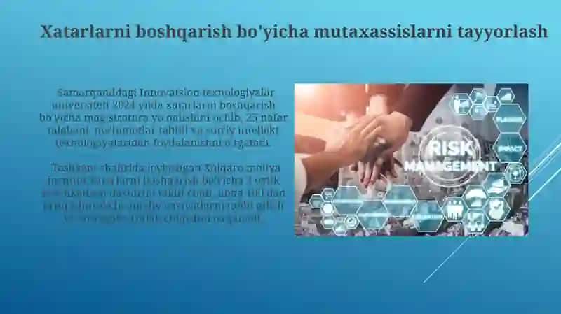 Xatarlarni boshqarish evolyutsiyasi va boshqaruv jarayoni 4