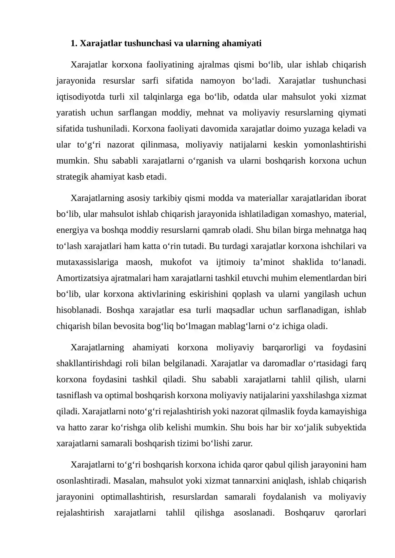 XARAJATLARNI TASNIFLASH VA MOLIYAVIY NATIJALARGA TA’SIRI 4