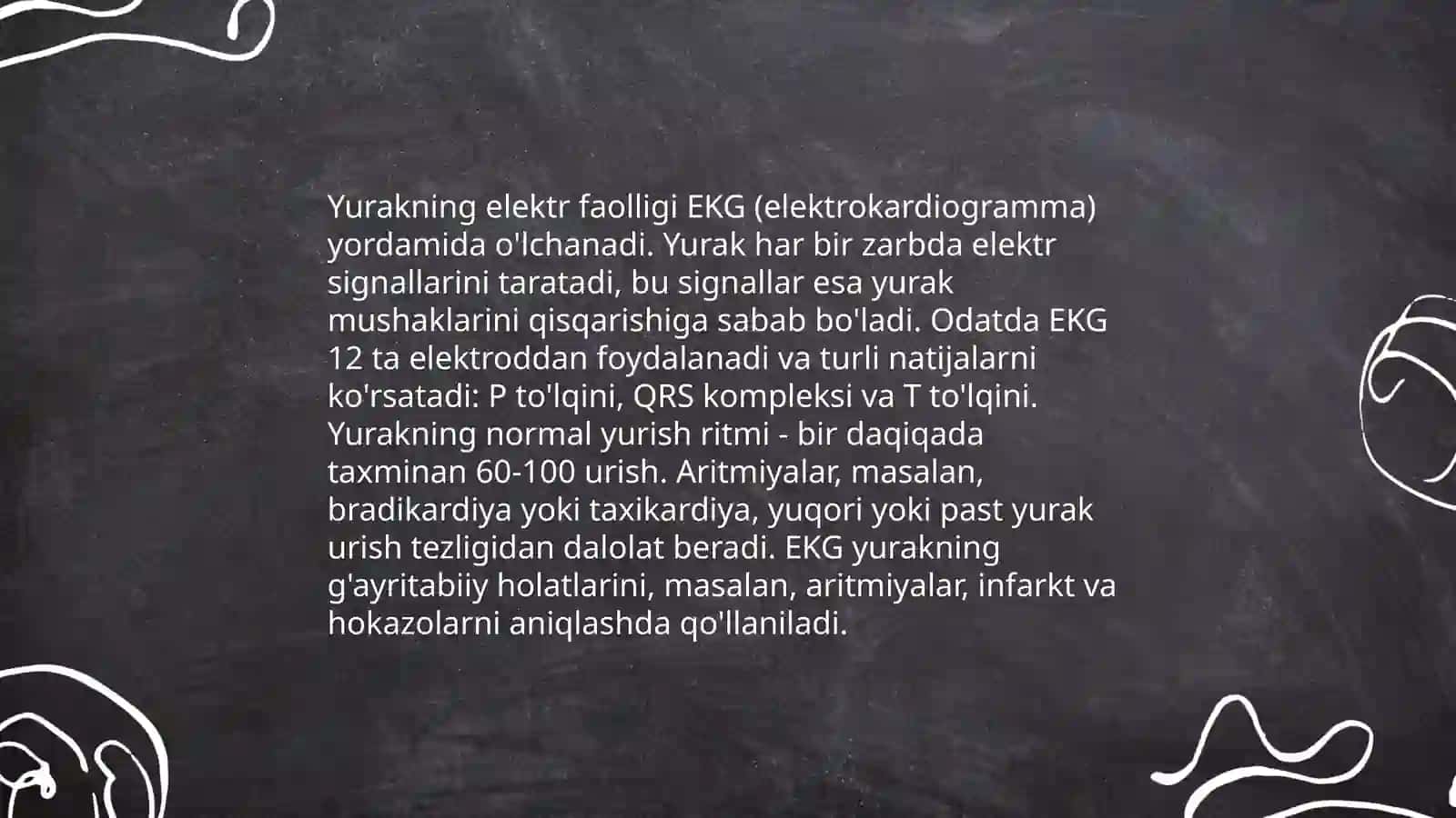Yurak faoliyatini tekshirish usullari EKG 4