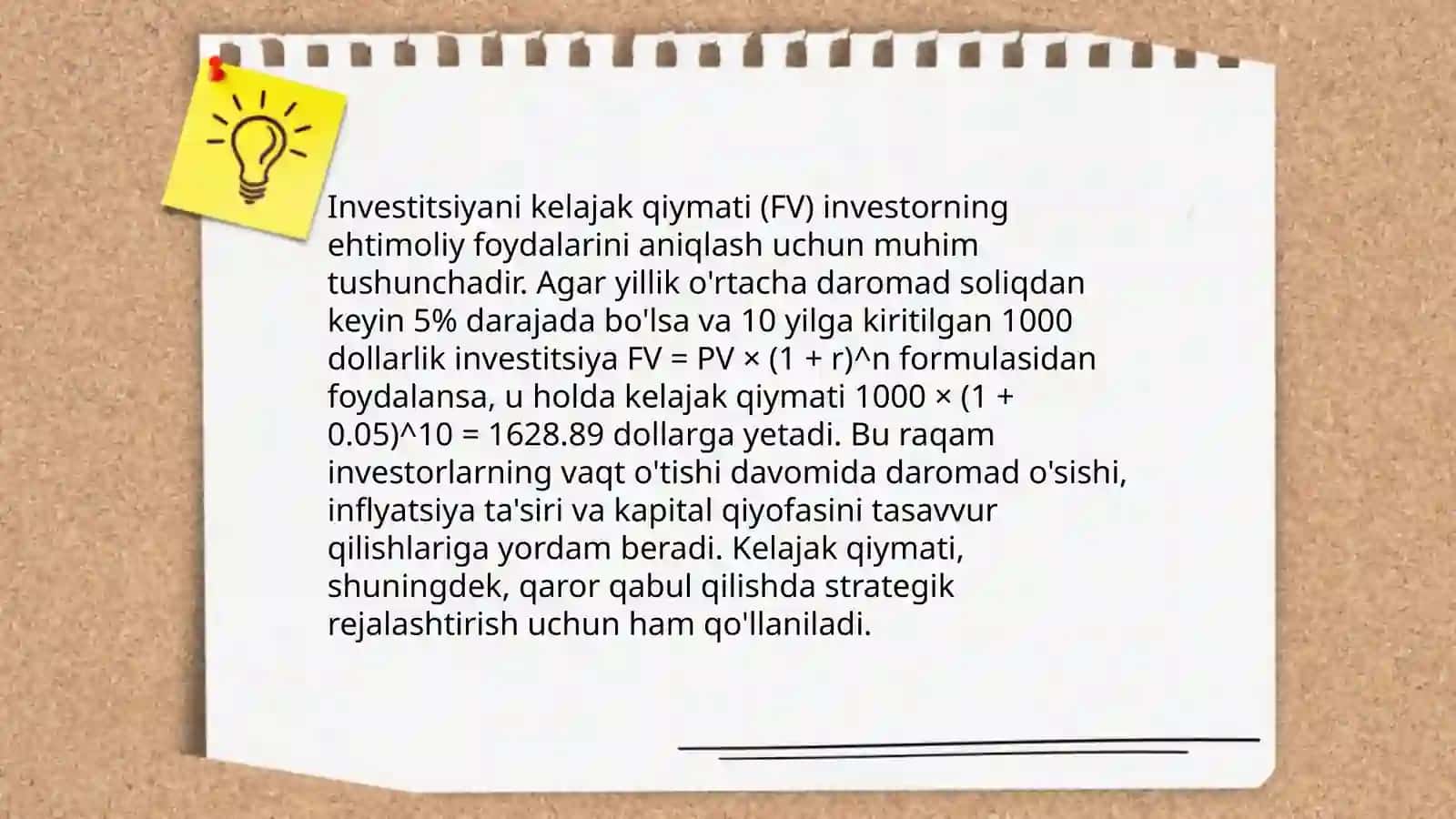 Pul mablagʻlarining vaqt boʻyicha qiymat konsepsiyasi 4