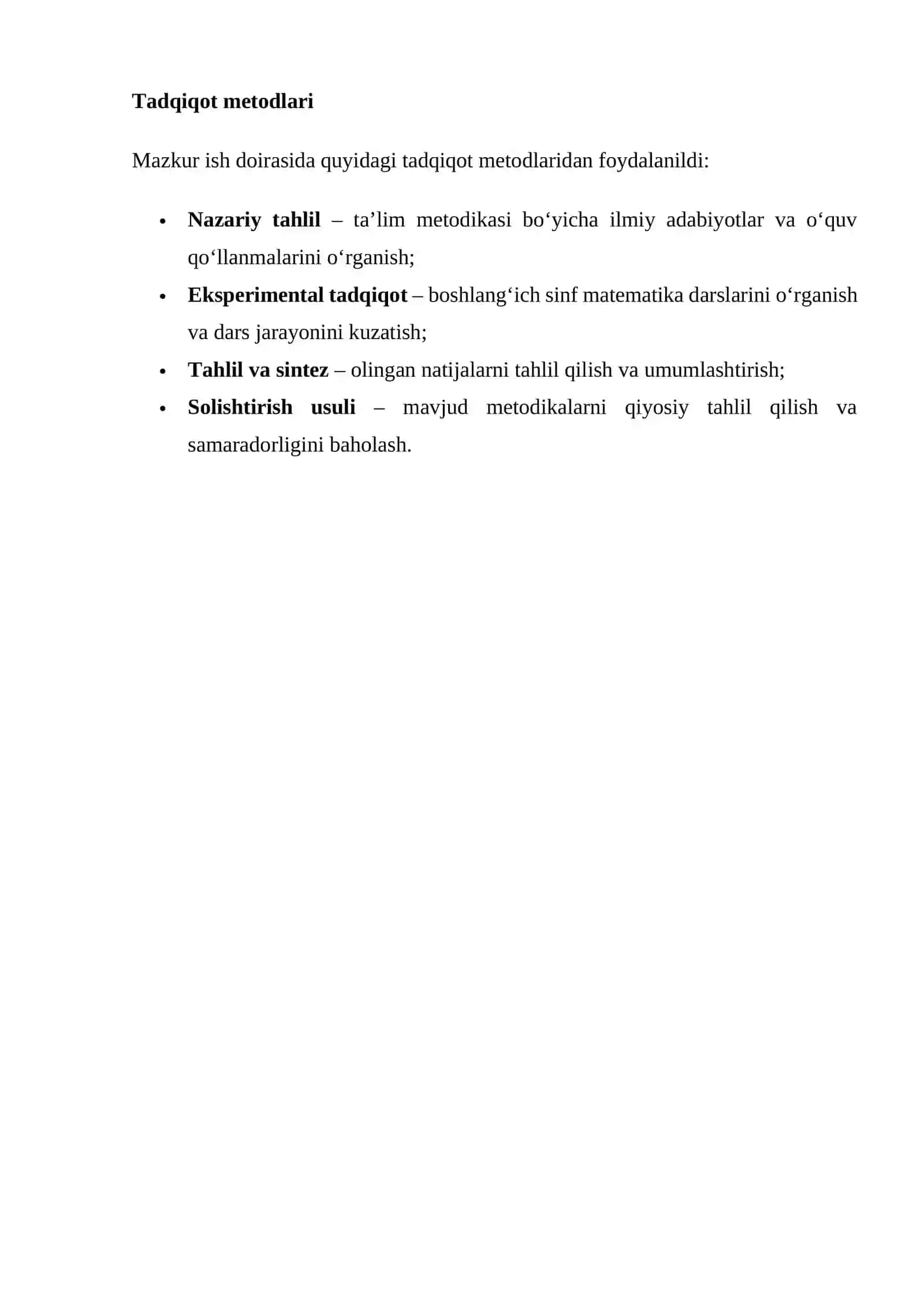 Boshlang‘ich sinf matematika darslarida darsni tashkil qilishga tayyorgarlik, bir soatlik dars reja konspektini tayyorlash 4