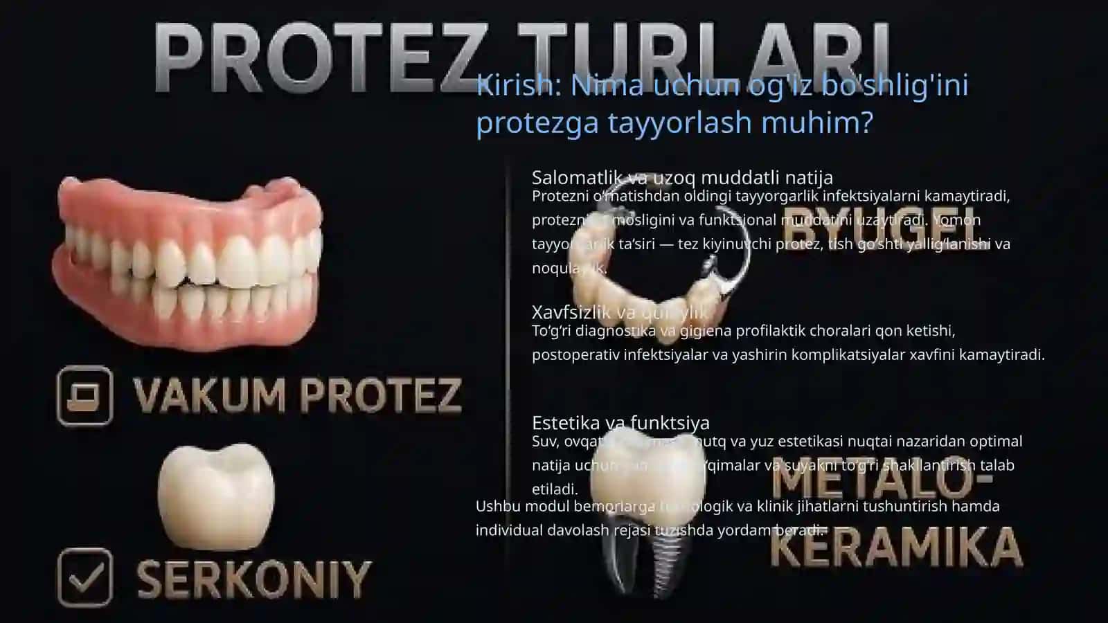 Og'iz bo'shlig'ini protezga tayyorlash 4