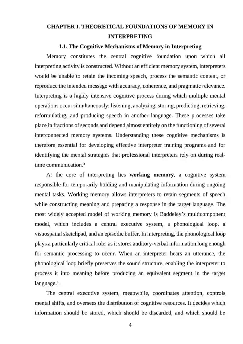 Memory Enhancement Techniques for Professional Interpreters 4