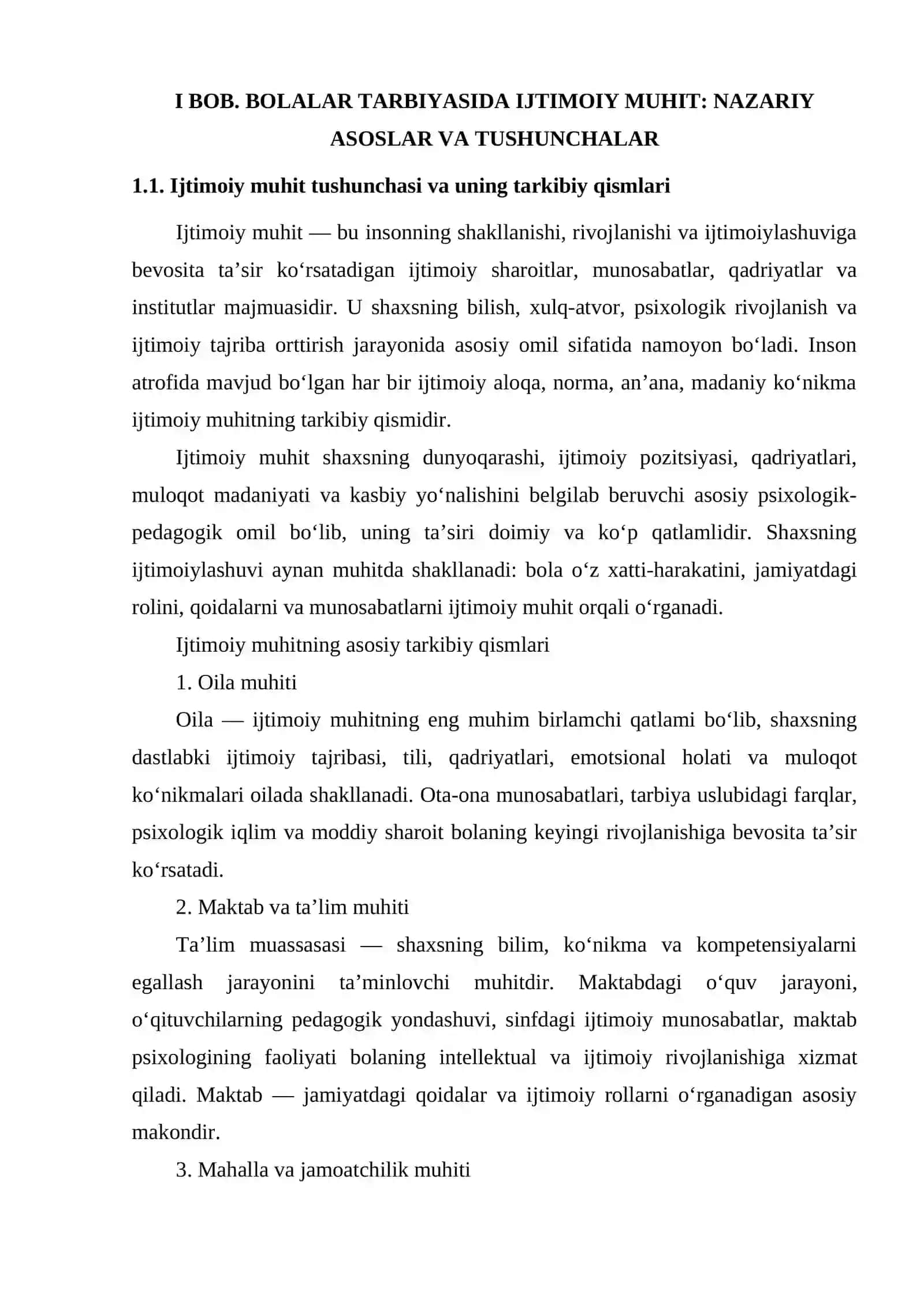 Bolalar tarbiyasida ijtimoiy muhitning ta'siri 4