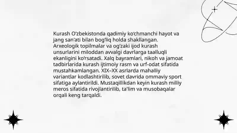 Kurashning kelib chiqish tarixi va rivojlanishi 4