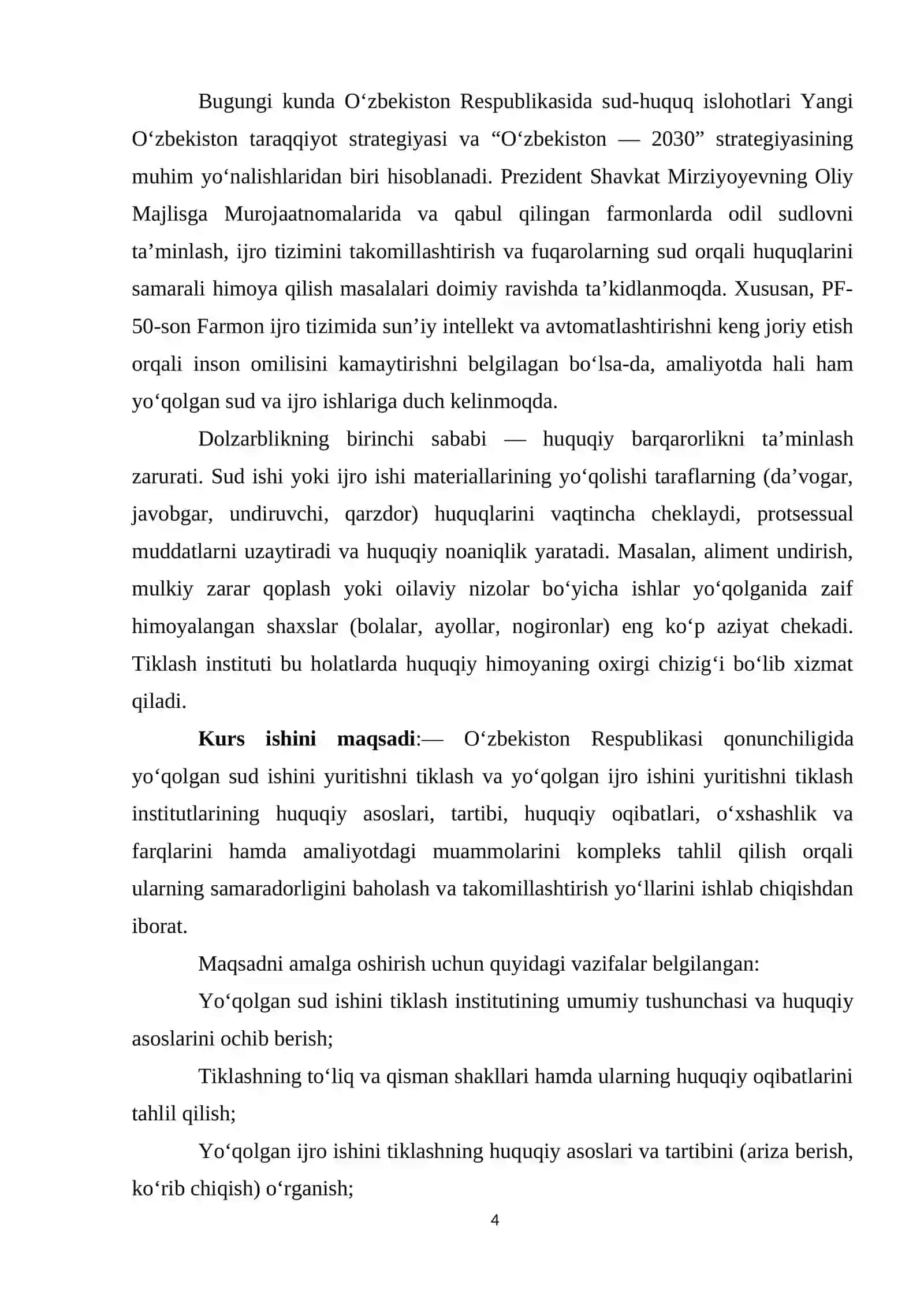 Yo‘qolgan sud ishini va ijro ishini yuritishni tiklash to‘g‘risidagi ishlar yuritish tartibi 4