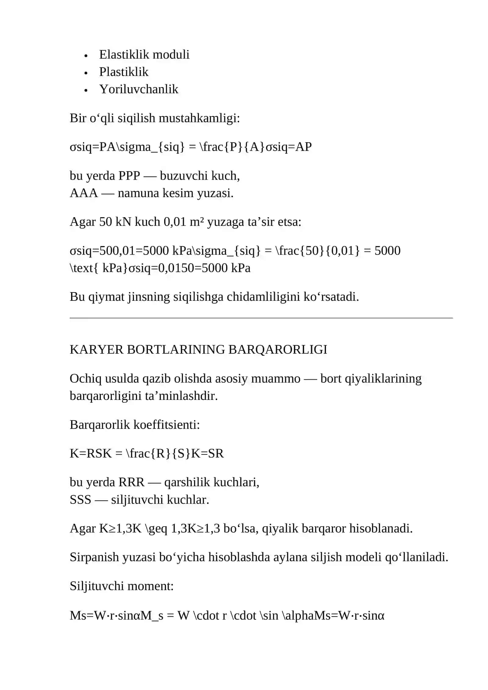 KON GEOMEXANIKASI VA OCHIQ USULDA QAZIB OLISHGA TA’SIRI 4