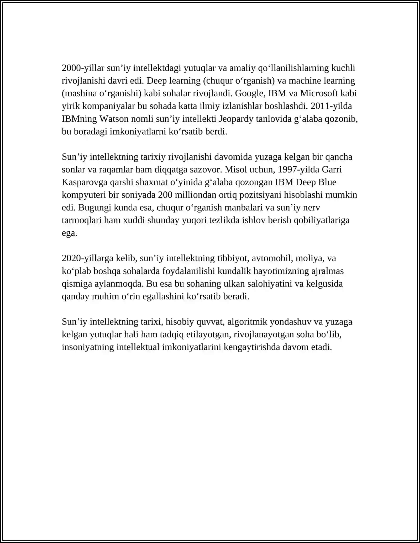 TOSHKENT KIMYO-TEXNOLOGIYA INSTITUTI REFERAT 4