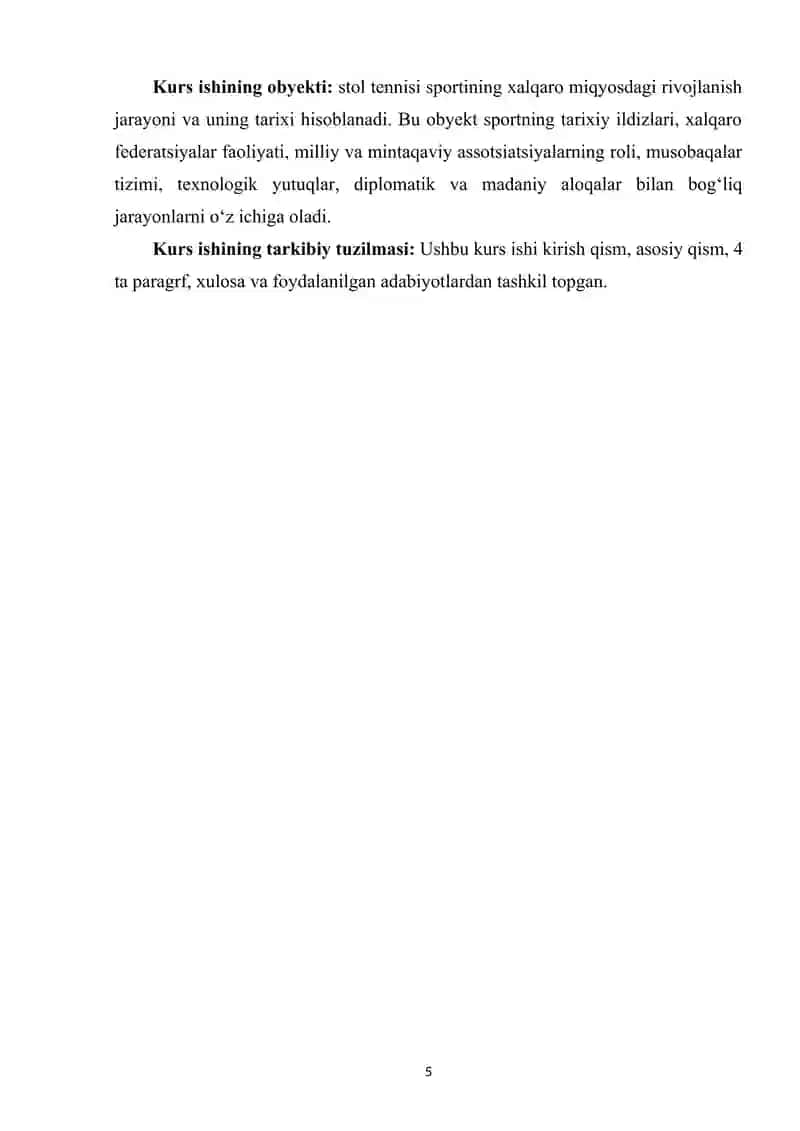 Stol tennisi oʻyinining rivojlanishi 4