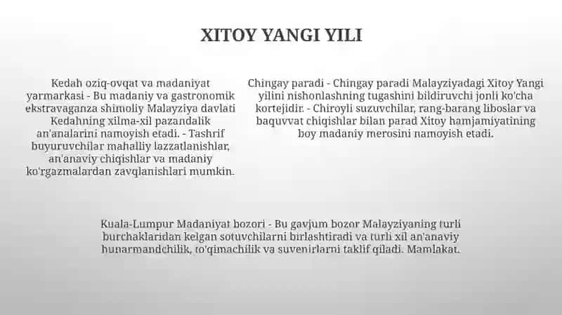 Malayziyada OʼTkaziladigan Festivallar Va Yarmarkalar 4