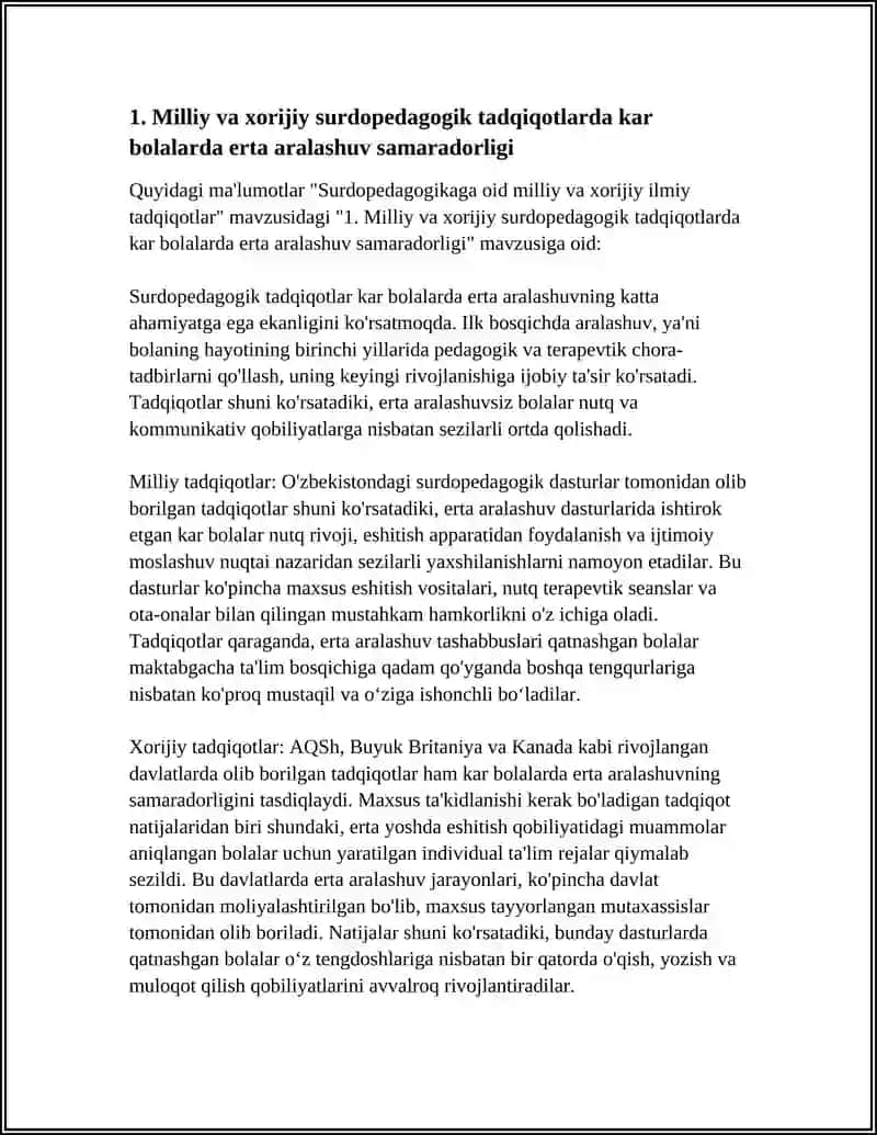 SURDOPEDAGOGIKAGA OID MILLIY VA XORIJIY ILMIY TADQIQOTLAR 4