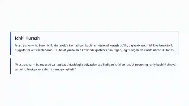 Affekt va Frustratsiya: Inson Hissiyotlarining Kuchli Ta'siri 4