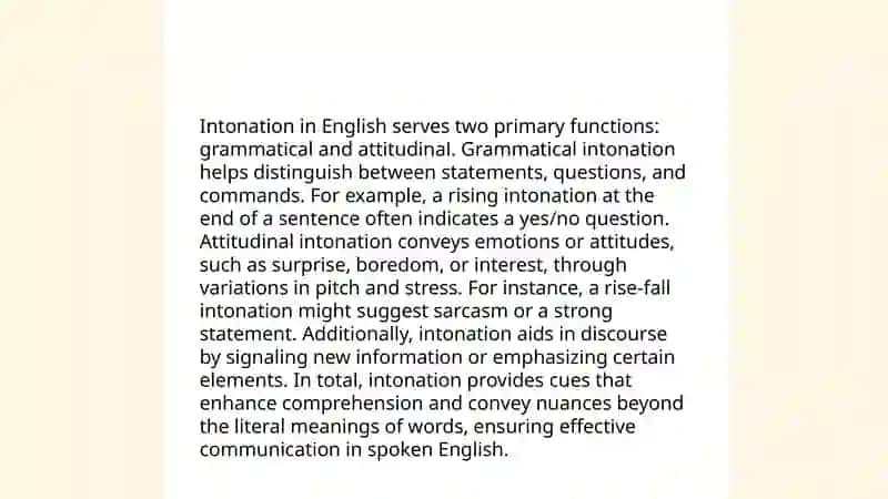 Intonation 4