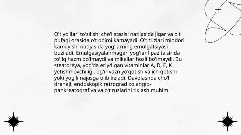 Surunkali gepatitlar va holetsistitlarda yog’lar hazmlanishini buzilishi 4