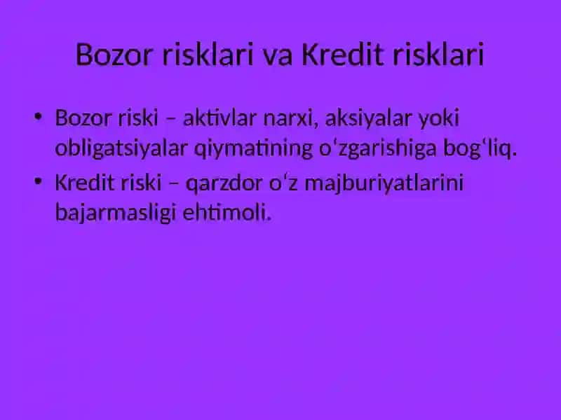 MOLIYAVIY RISKLAR 4