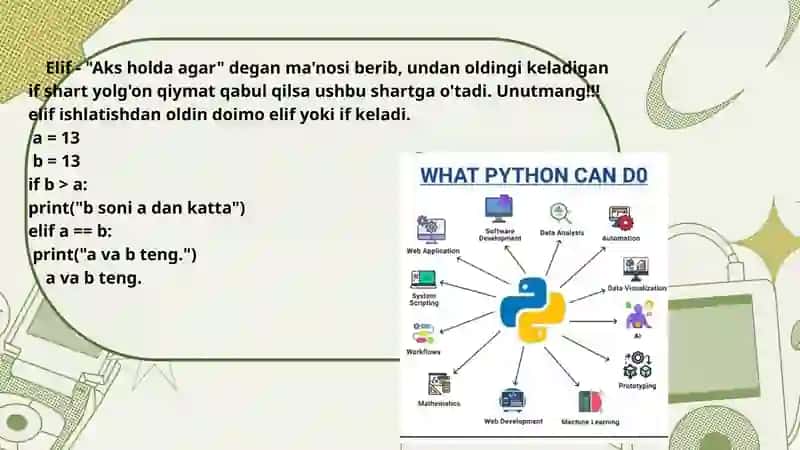 Python dasturlash tilda Mantiqiy amallar 4