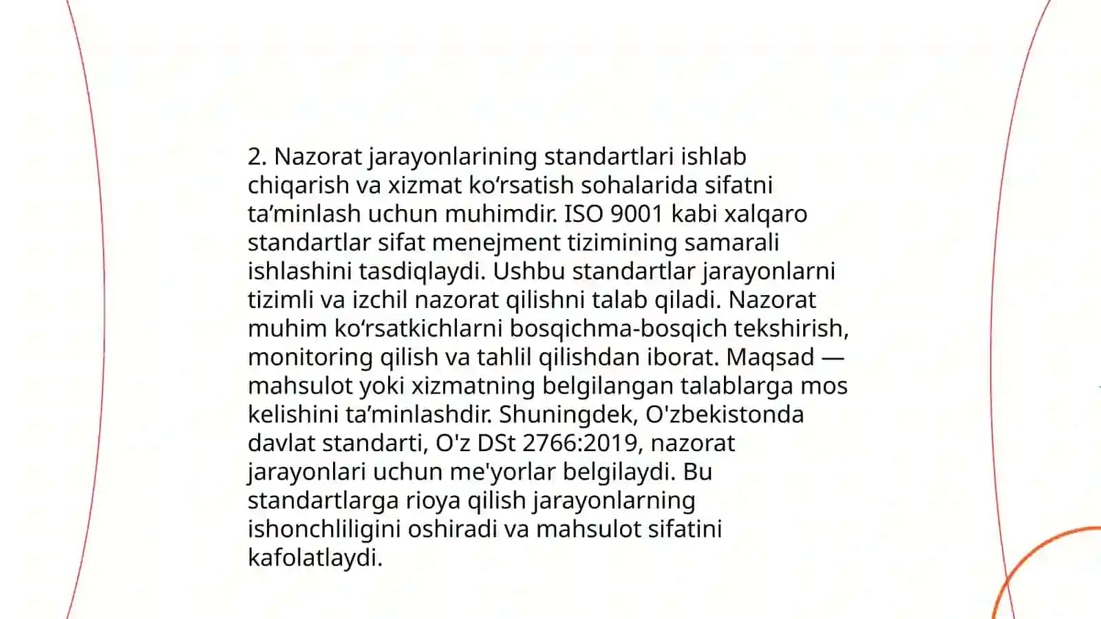 Tanlanma qabul qilish nazorati va oʻlchashlarning sifati 4