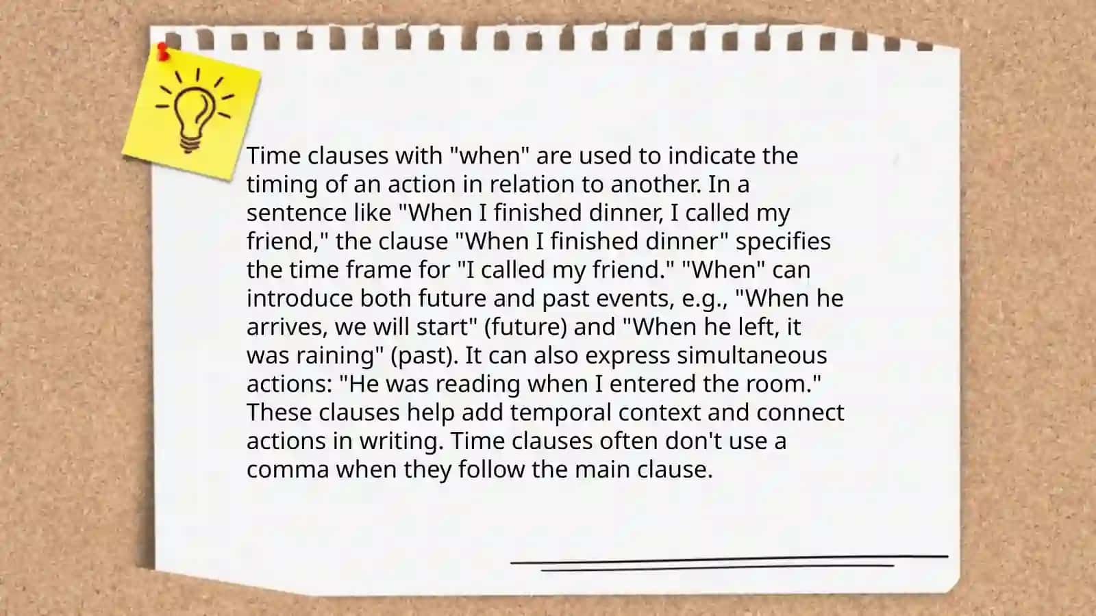Time clauses 4