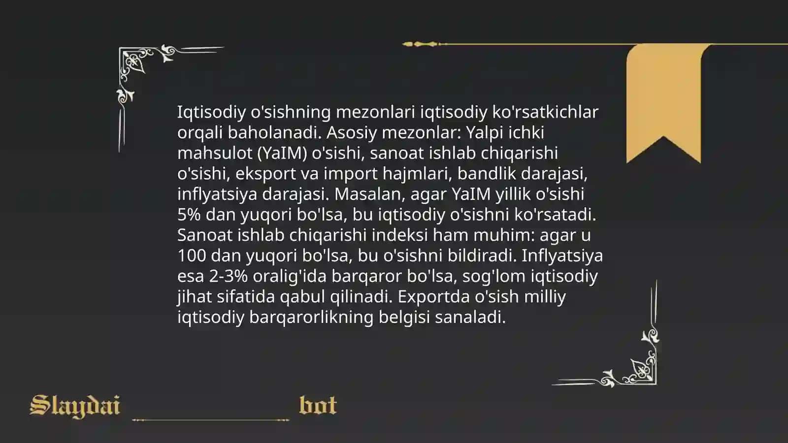 Iqtisodiy o’sishning mohiyati, asosiy tavsifnomasi va modeli 4