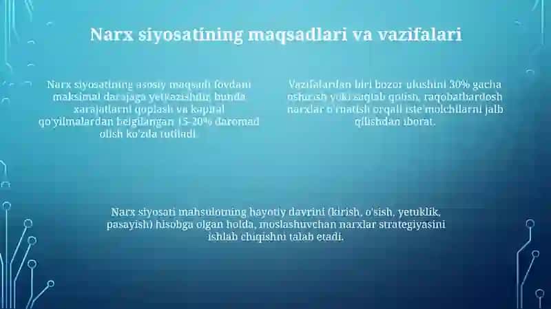 Narx strategiyasini boshqarish va optimallashtirish 4