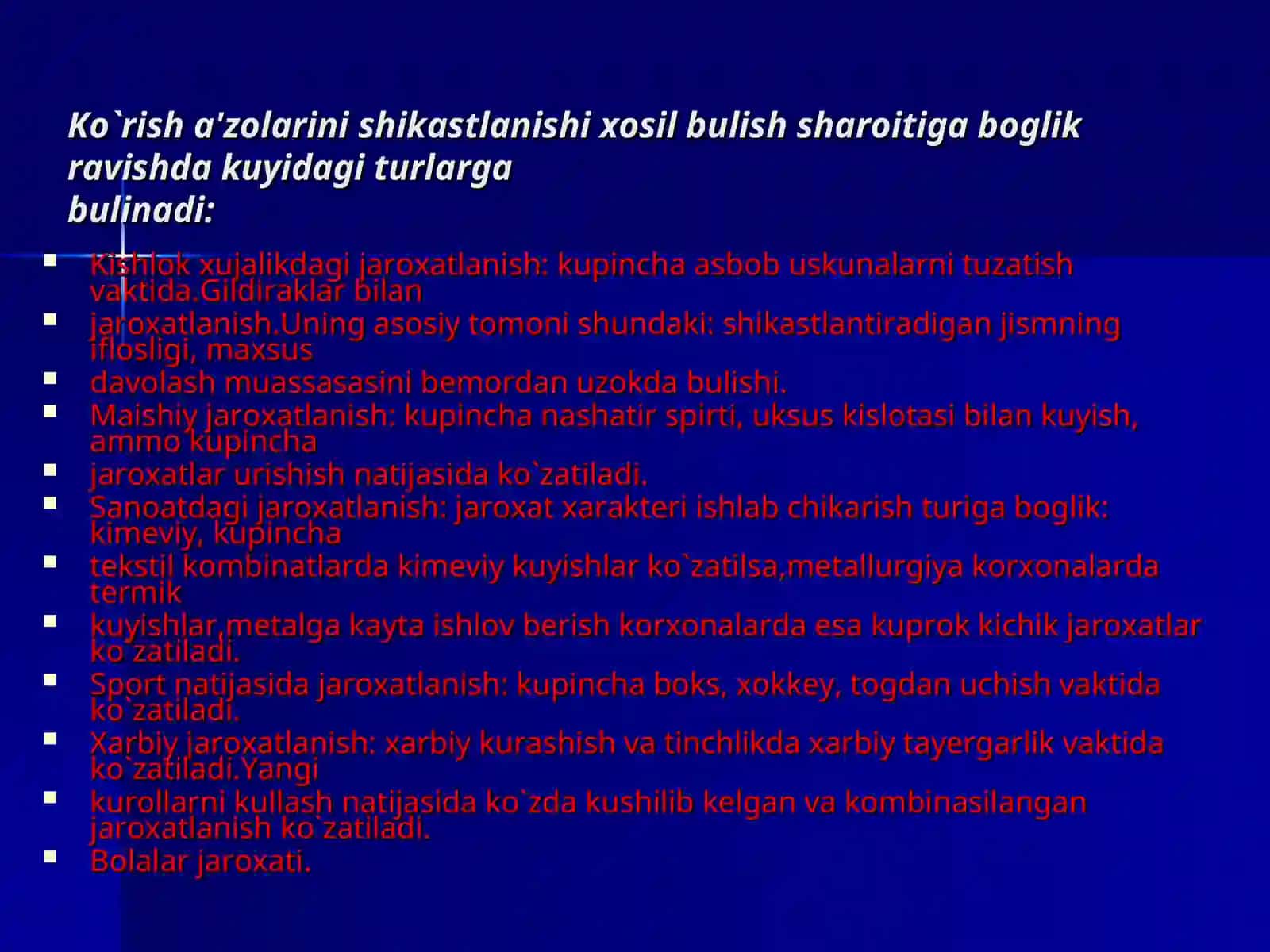 TOSHKENT TIBBIYOT AKAKDEMIYASIKO`Z KASALLIKLARI KAFEDRASI 4