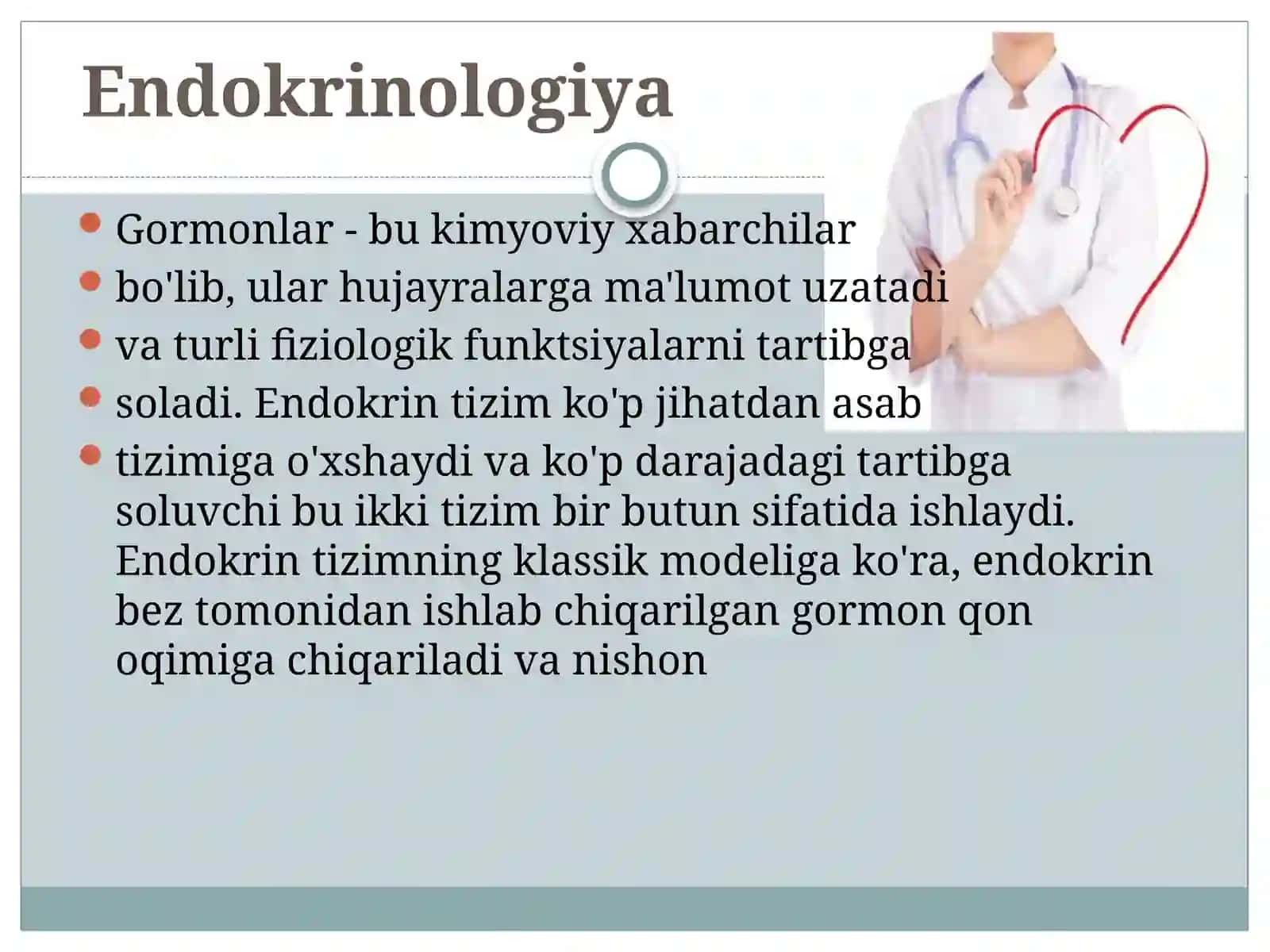 Gormonlarning biologik effekti. Endokrin tizimining boshqarilishi. Gipotalamo-gipofiz artizim 4
