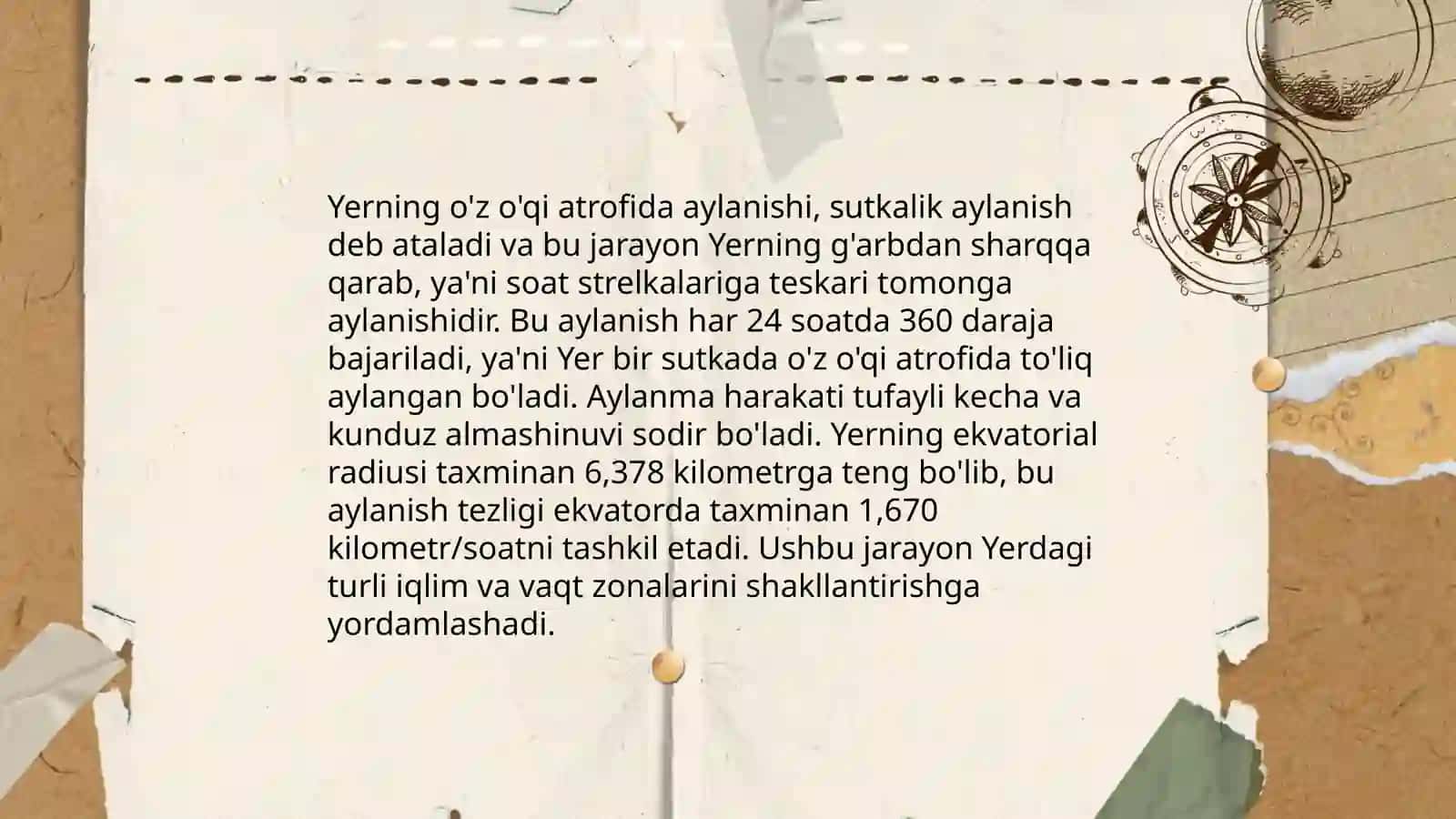 Yer, uning shakli va harakati 4