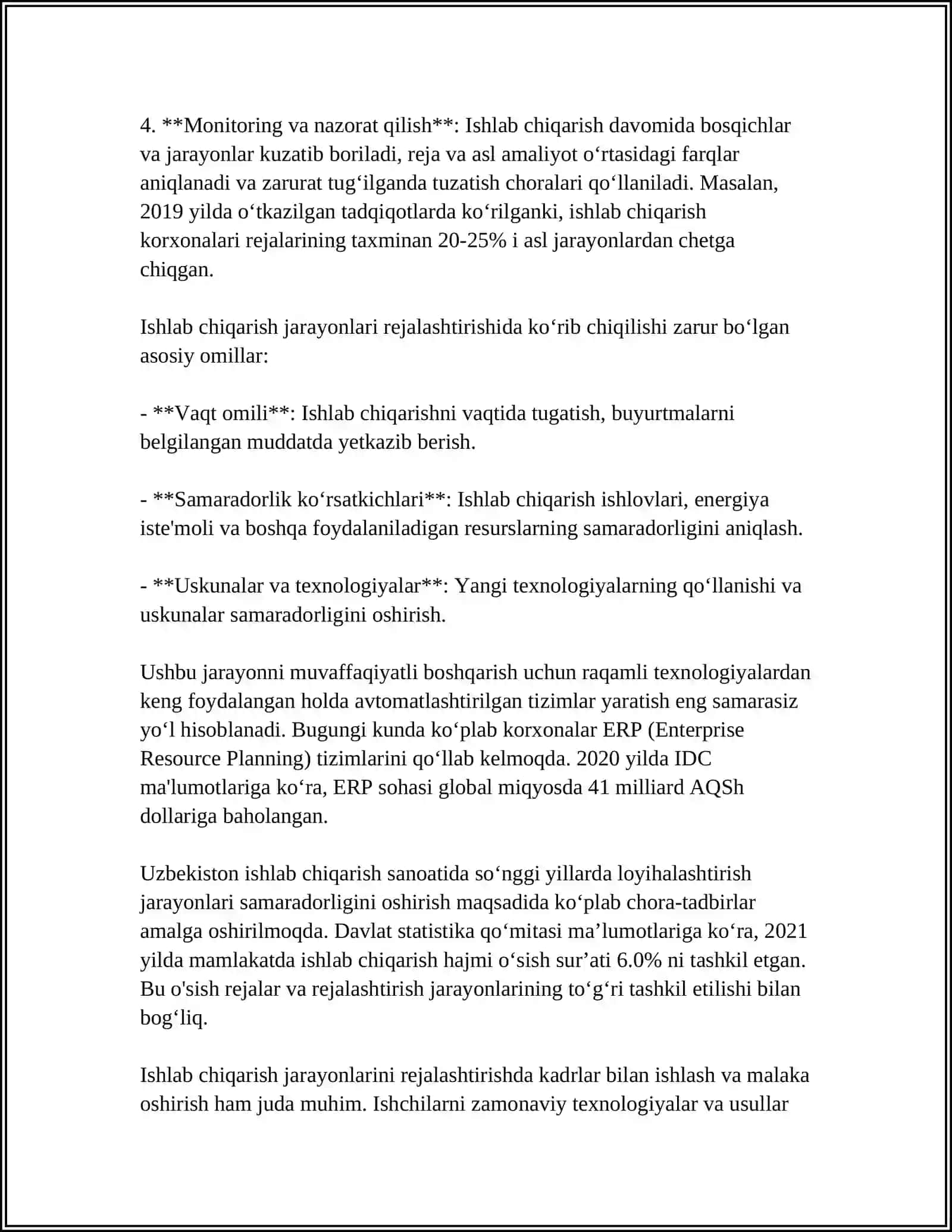KORXONALARDA ISHLAB CHIQARISHNI TASHKIL ETISH PIRIZIDANTSIYASI 4