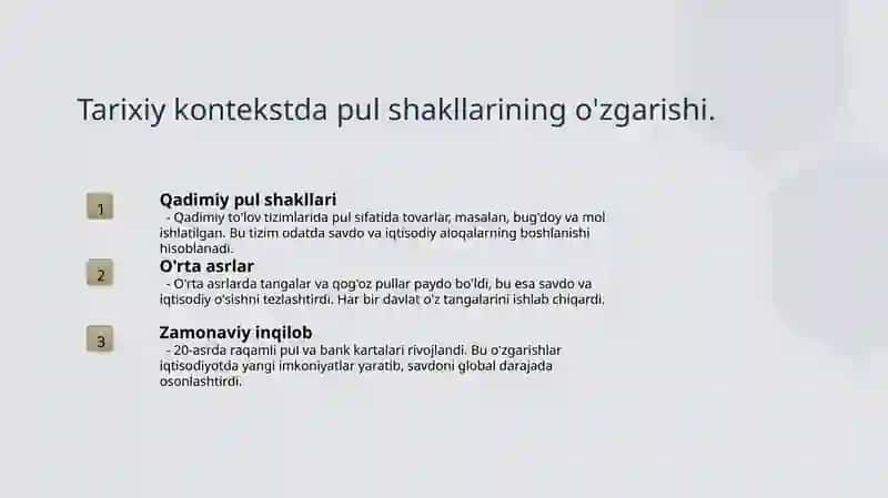 Pul evolyutsiyasi tarixi 4