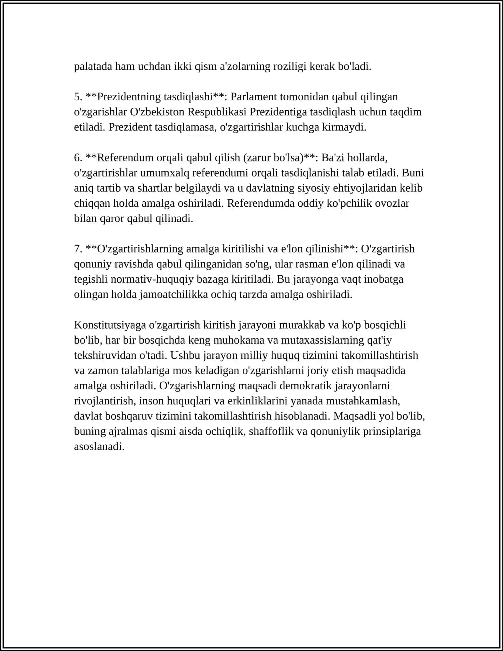 Konstitutsiyaga O'zgartirish Kiritish Jarayoni 4