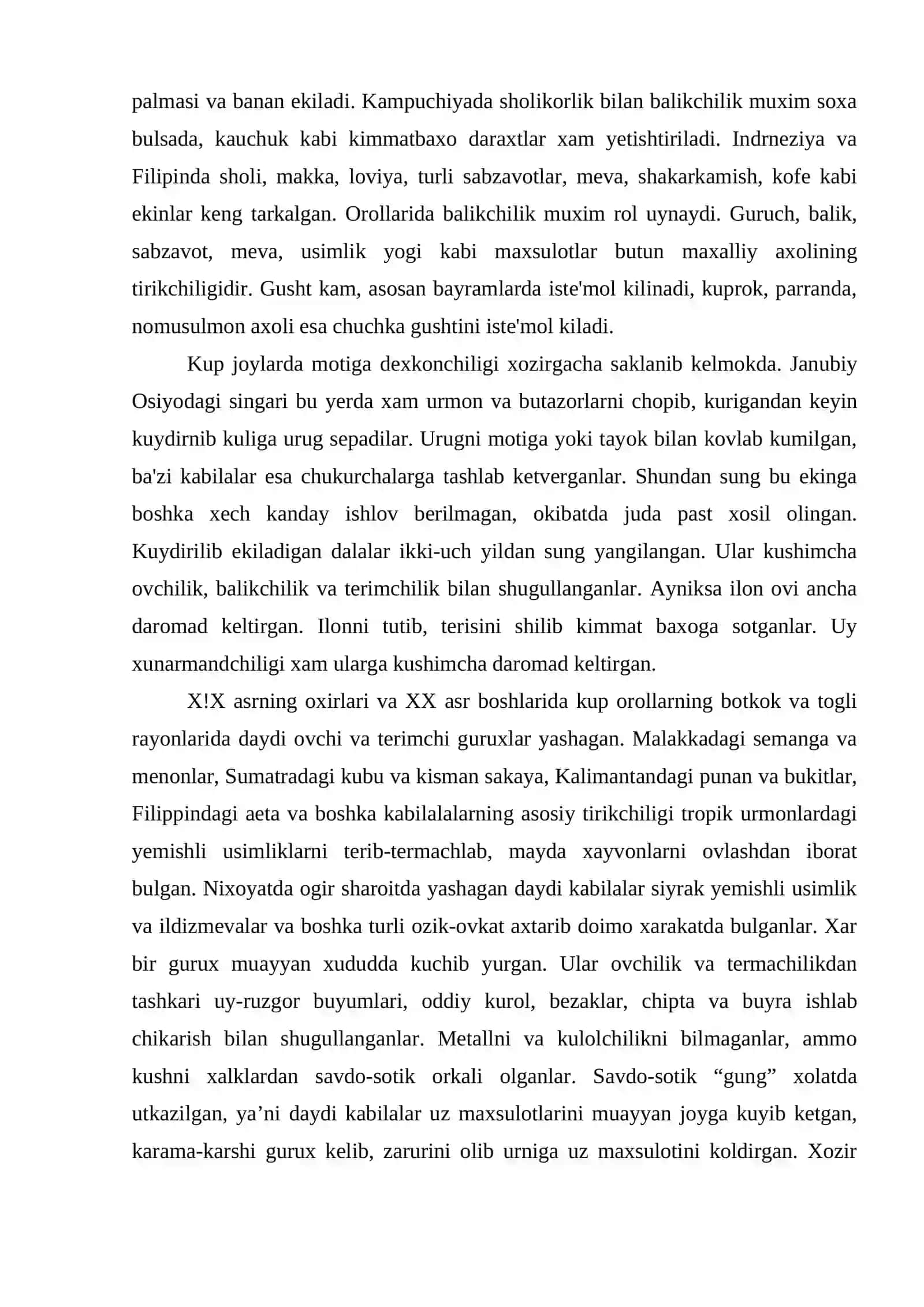 Janubiy-Sharqiy Osiyo xalqlari mavzusi bo‘yicha referat yozish 4
