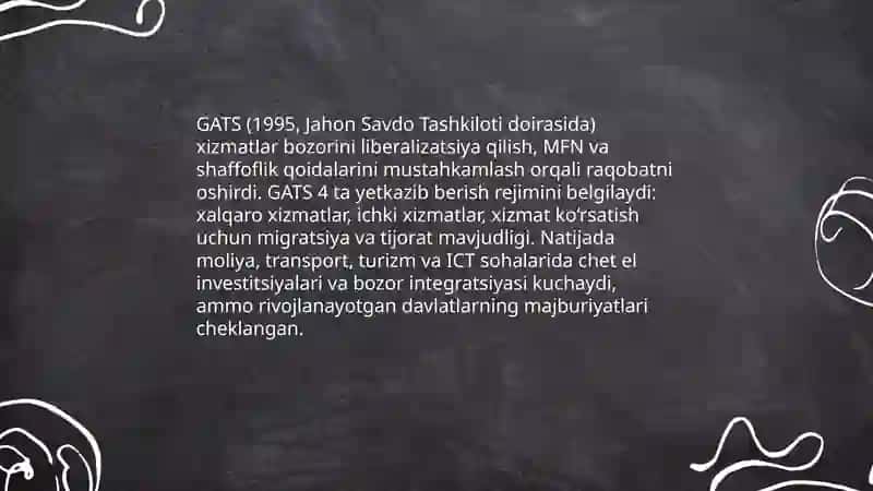 Xizmat koʻrsatishning jahon bozori 4