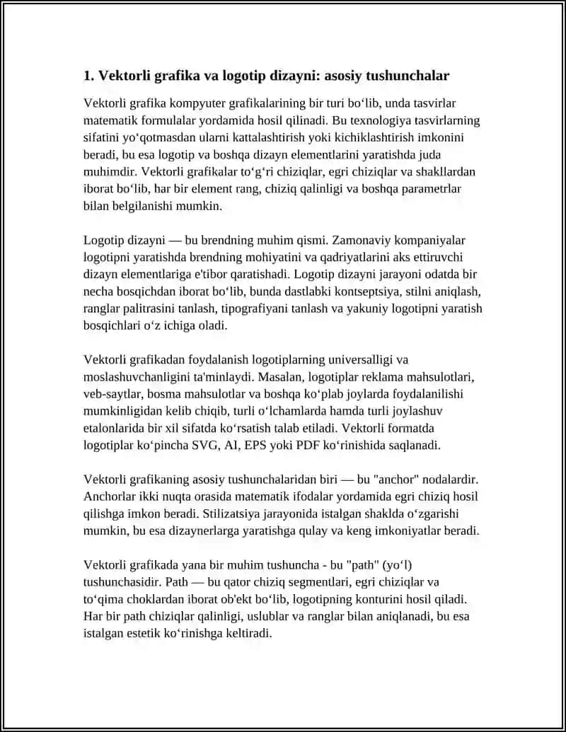VEKTORLI GRAFIKADAN FOYDALANGAN HOLDA ZAMONAVIY KOMPANIYA LOGOTIPINI LOYIHALASH PRINSIPLARI 4