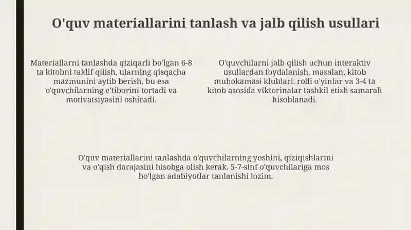 O'quvdan Tashqari Mutolaa 4