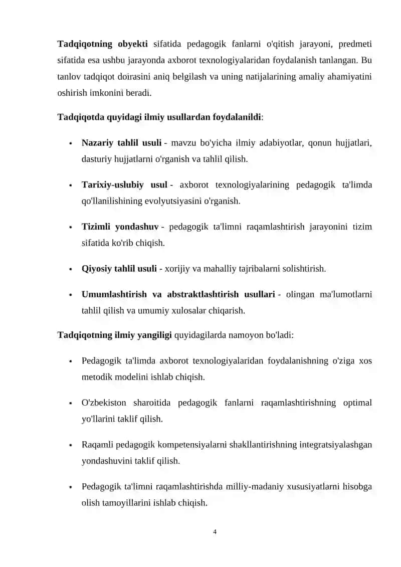 PEDAGOGIK FANLARNI O‘QITISHDA AXBOROT TEXNALOGIYALARIDAN FOYDALANISH 4