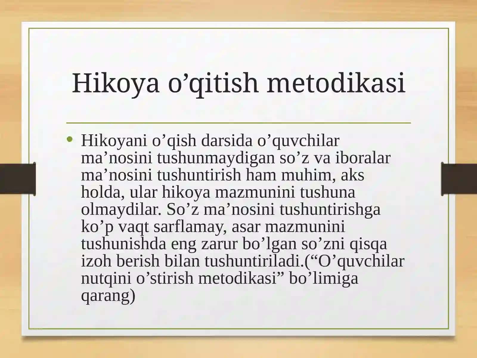 Ertak va hikoya o’qitish metodikasi (2-sinf) 4