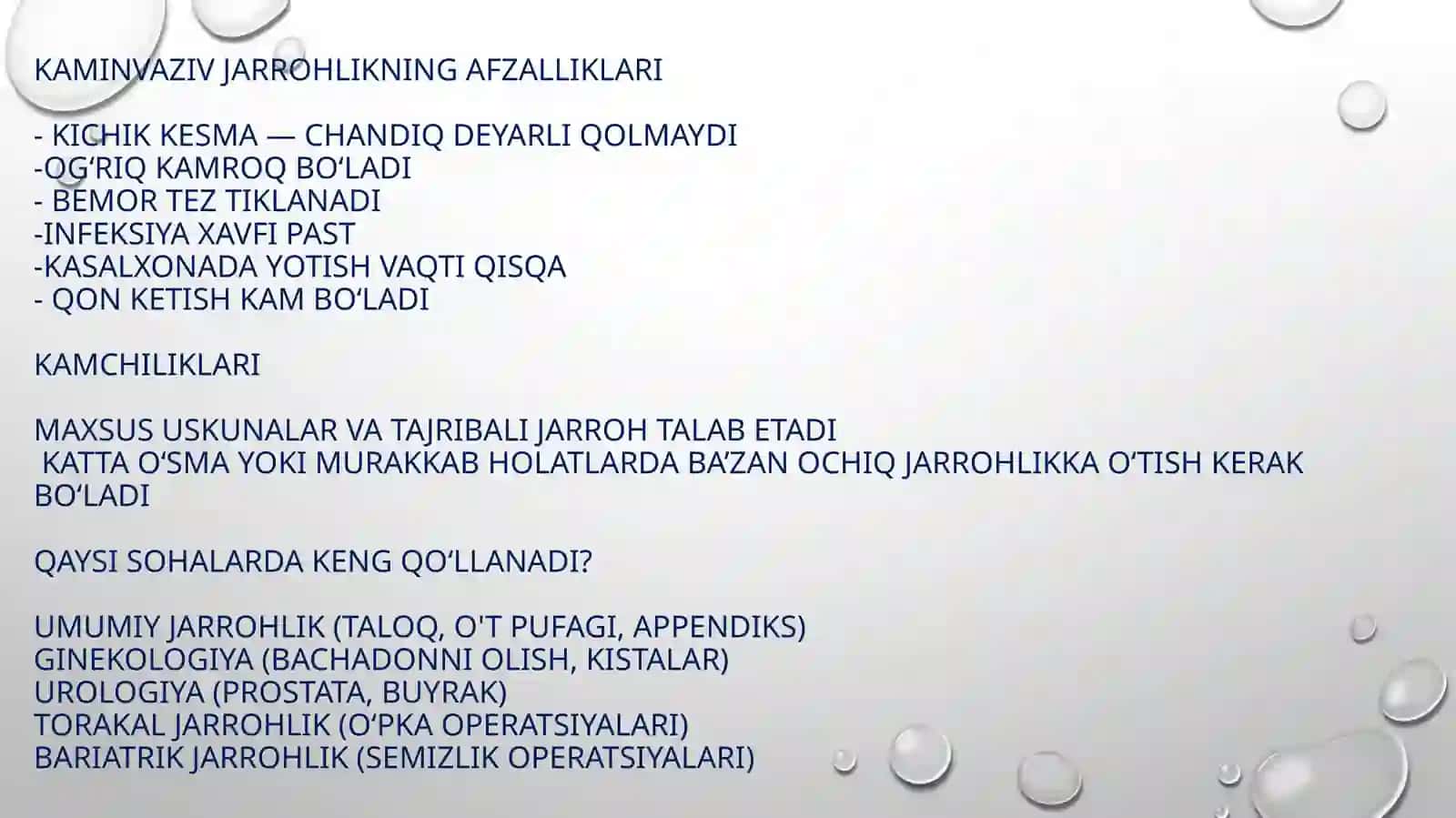 Laparoskopik xirurgiya, Splenektomiya, Peritanitlarda qorin boshligi'ni drenajlash usullari 4