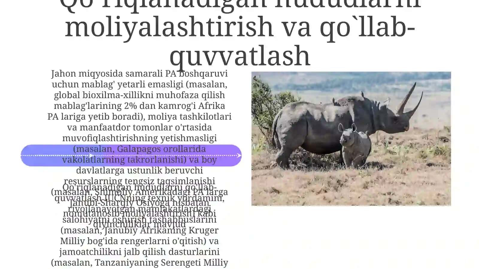 Qo'riqlanadigan hududlar turlari va tasnifi 4