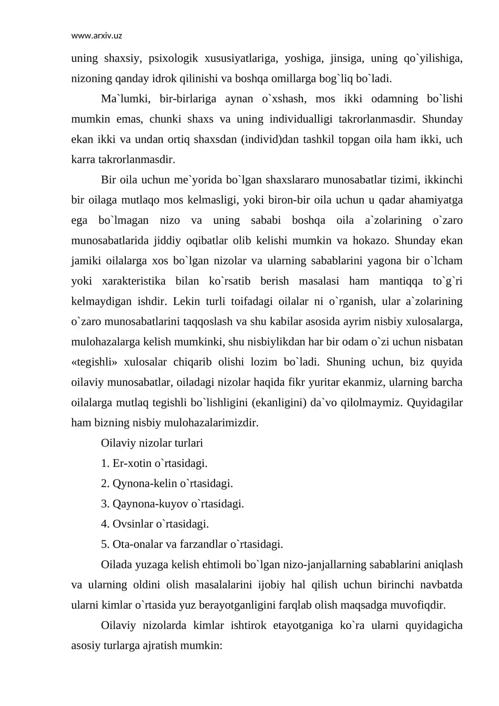 Er-xotin o`rtasidagi nizolar 4