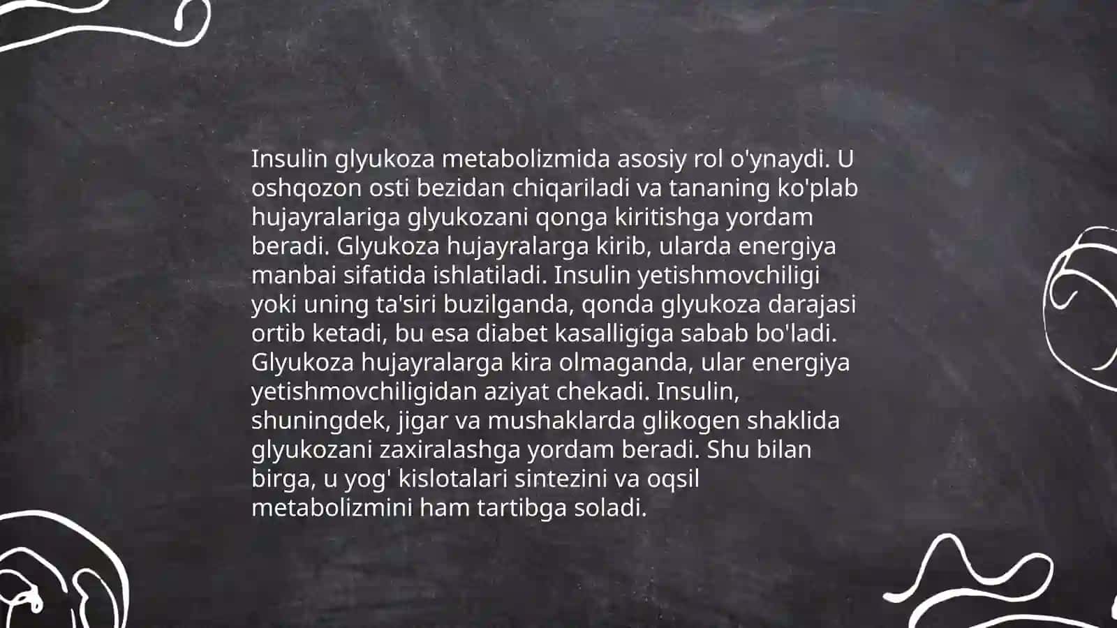 Insulin va Glyukogonning Rolli 4