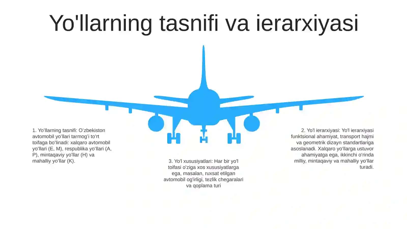 O'Zbekiston Respublikasi Avtomobil Yo'Llari Haqida Umumiy Ma'Lumot Va Tushunchalar 4