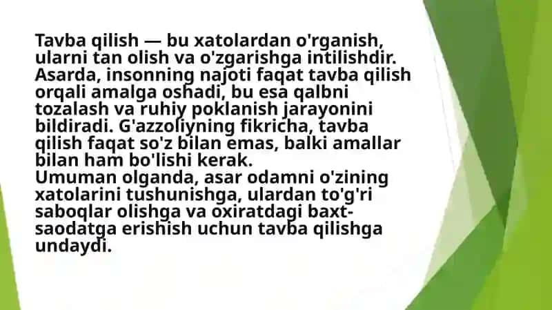 Tavba asarining umumiy mazmuni 4