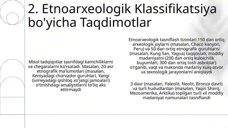 Etnoarxeologik tizimlashtirish 4