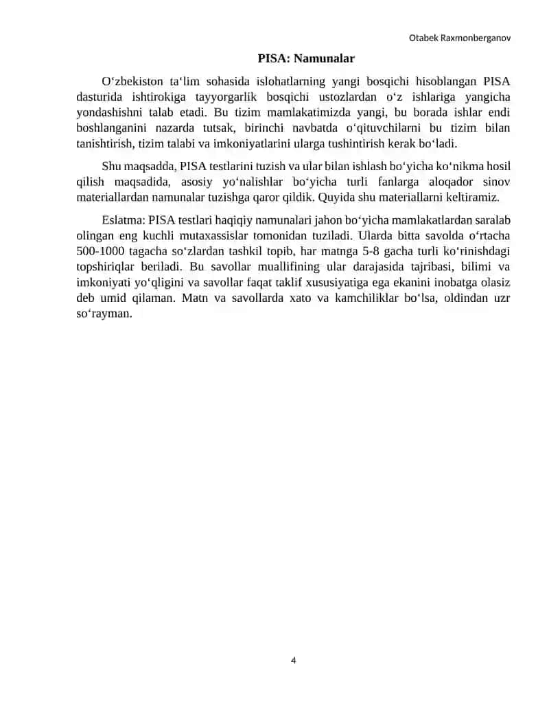 PISA testlari 4