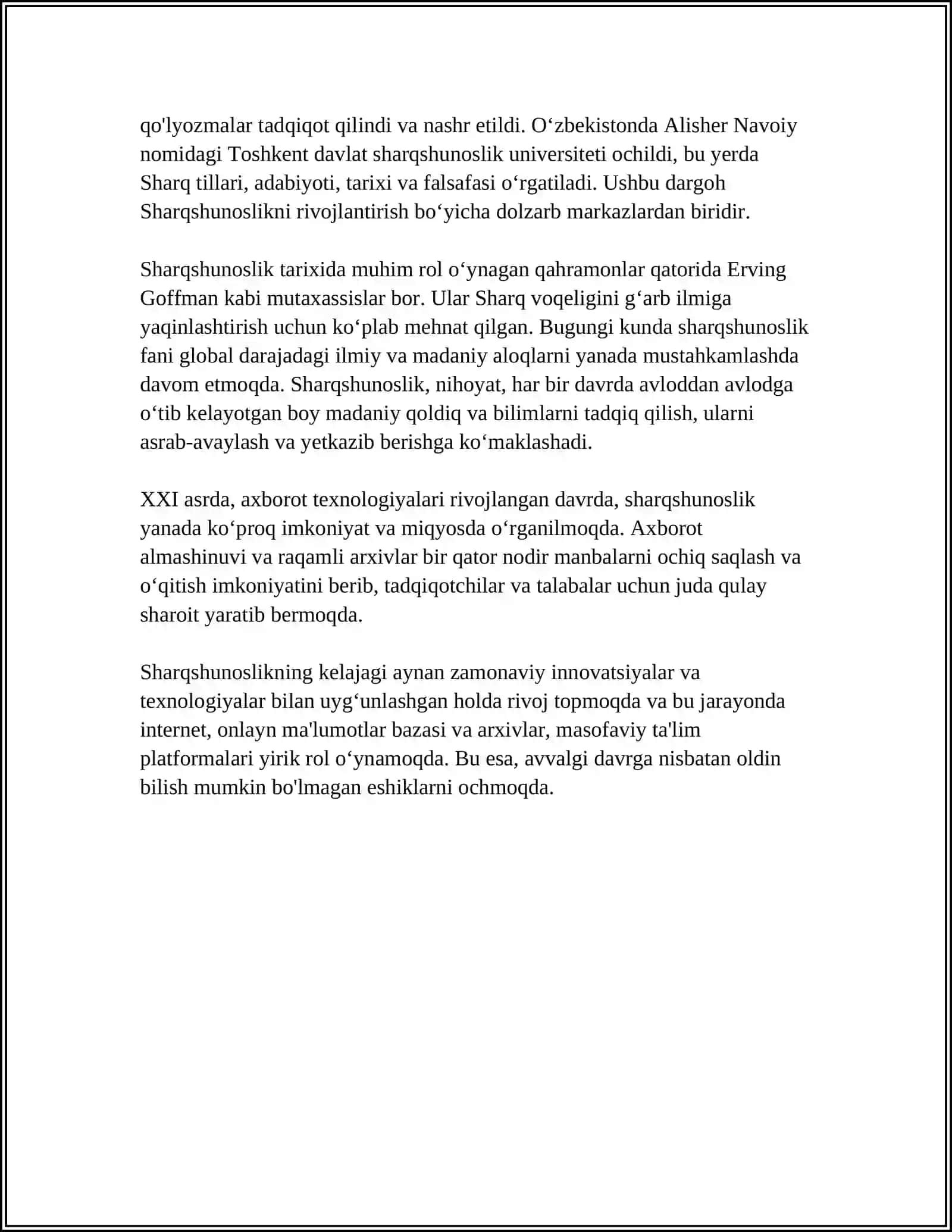 SHARQSHUNOSLIK BU NIMA? 4