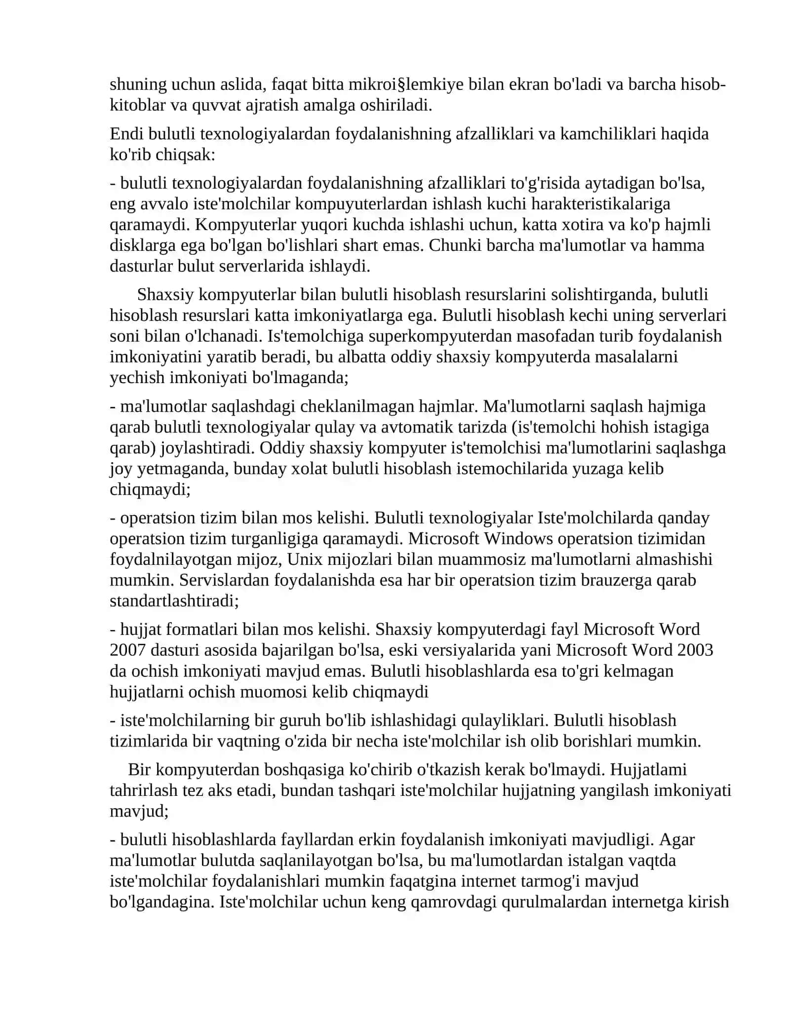 Bulutli texnologiyalar va ular ustida amallar 4