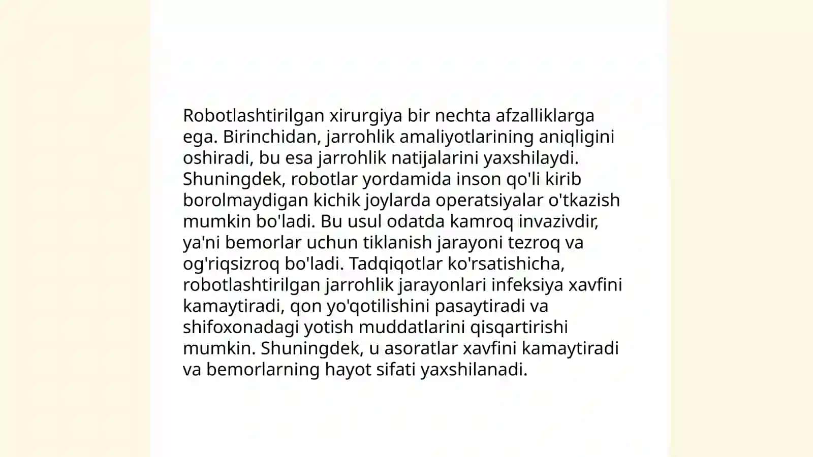 Robotlashtirilgan xirurgiya amaliyoti 4