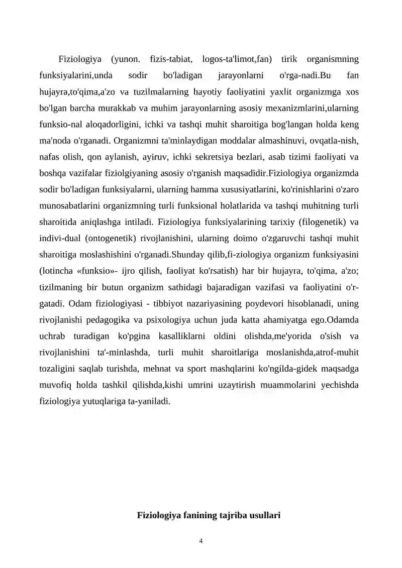 ODAM ANATOMIYASI VA FIZIOLOGIYASI USLUBIY QO`LLANMA 4