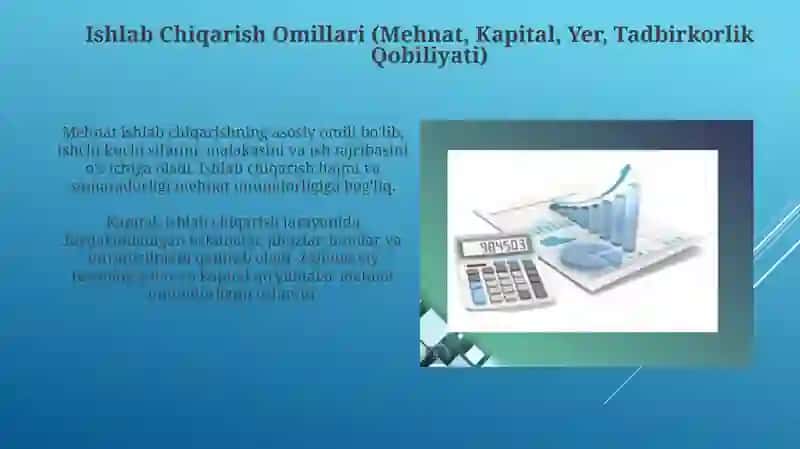 Ishlab chiqarish va uning omillari 4